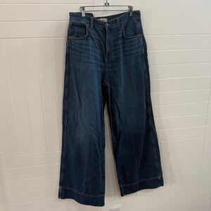 Madewell Super Wide Leg Deep Blue Trouser Jeans